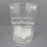 Bank of New Glarus glass