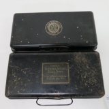 Two metal Teutonia Avenue State Bank document boxes