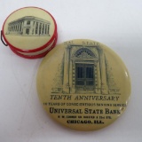 Two Illinois bank advertising items