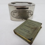 Two Illinois bank advertising items, still bank and book bank
