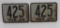 Matched Set of 1938 Wisconsin License Plates