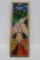 Mid Century Modern leaded glass art panel