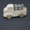 Cast Milk Truck with Wood Milk Cans and Rubber Wheels