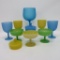 Lot of Mid Century Colored Glassware