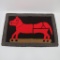 Hand Hooked Rug with Folk Art Horse
