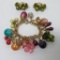 Vintage Napier Chunky Fruit Demi Parure