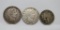 Two Barber quarters and a Liberty nickle