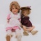 Two composition Shirley Temple style dolls