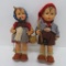 Two Composition Hummel Dolls Hansl and Liesl, with Hang Tags