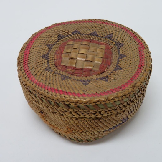 Native American covered basket