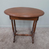 Walnut Single Drawer Lamp Table