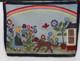 Hand Hooked Rug with Story Book Motif