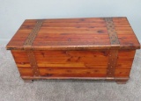 Metal Banded Cedar Chest