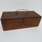 Wooden Cigar Box Made into a Handled Storage Box Cheroots