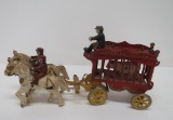 Cast Iron Overland Circus Wagon Horse Drawn Toy