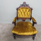 Ornate Carved Walnut Side Chair