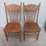 Two Northwind God Pressback Chairs