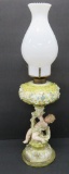 Capodimonte Cherub Oil Lamp