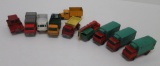 Nine Matchbox and Husky Trucks