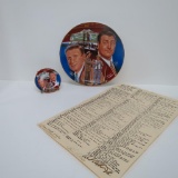 Two Abbott and Costello collector plates