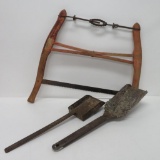 Two Scuttle Shovels and a Bucksaw