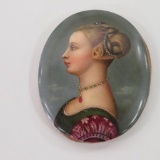 Hand painted porcelain portrait