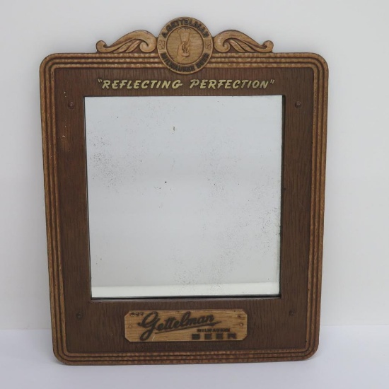 Gettleman Beer, Milwaukee advertising display mirror