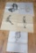 Five Life Sinclair Drawings by Eugene Olson Layton School 1951 and 1952