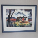 The Harvest watercolor by Eugene Olson