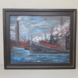 HS Moynihan oil on board Tug boats