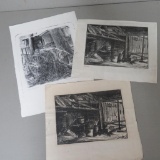 Three Elsa Ulbricht farm related prints