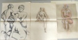 Drawings of nudes by Eugene Olson 1951-1955