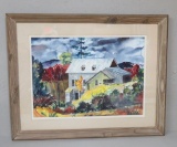 Sawmill watercolor by Eugene Olson