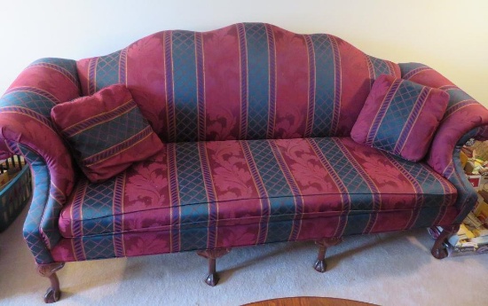 Sofa with clawfeet