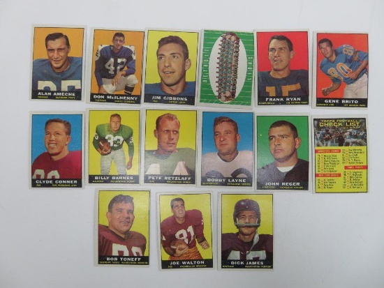1961 Topps Football Cards