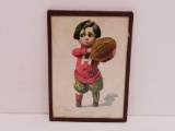 1907 Framed Harvard Footballing picture College Kids #594