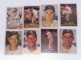 Eight 1957 Topps Baseball Cards