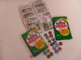 1984 Topps Super Baseball Cards and Fun Foods Pins
