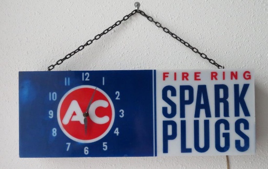 AC Spark Plug Lighted Clock