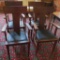 Four T back armed side chairs