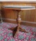 Ornate oak lamp table