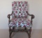 Floral upholstered side chair