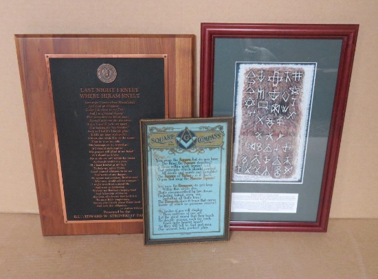 Masonic Message Prints and plaque