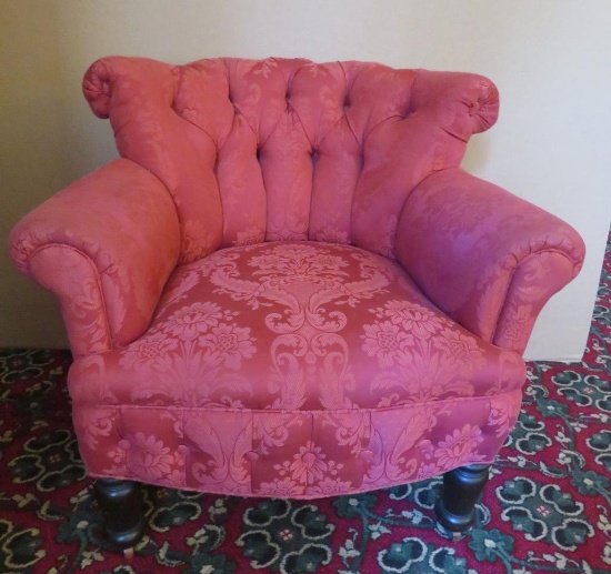 Tuffted back Princess style side chair
