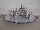 Lancaster Rose Tea Service and serving tray