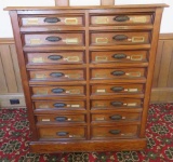 Spectacular Oak typeset cabinet