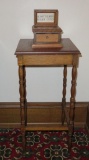 Oak Donation Box Table