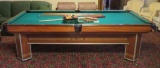 Vintage Sure Strike Leather pocket pool table, Deco Design