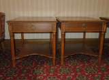 Two Single drawer Henredon Side Tables