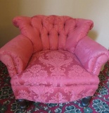 Tufted back princess style side chair